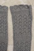 Pointelle Knit Slouch Socks Grey